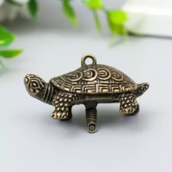 Сувенир металл подвеска "Черепаха" 4х5 см