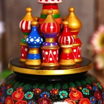 Сувенир музыкальный "Храм", 19х15,5 см, чёрная