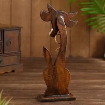 Сувенир на подставке "Коровка" дерево 14х4,5х30 см