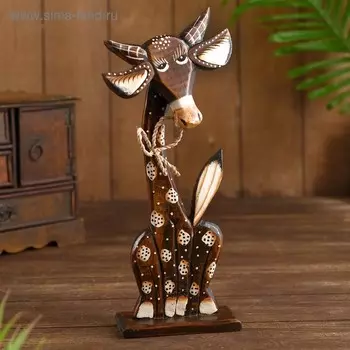 Сувенир на подставке "Коровка" дерево 14х4,5х30 см