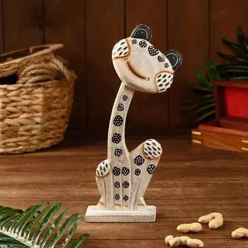 Сувенир на подставке "Лягушка" дерево 14х4,5х30 см