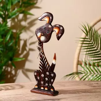 Сувенир на подставке "Песик" дерево 14х4,5х30 см