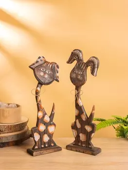 Сувенир на подставке "Пёс" дерево 33-36 см МИКС