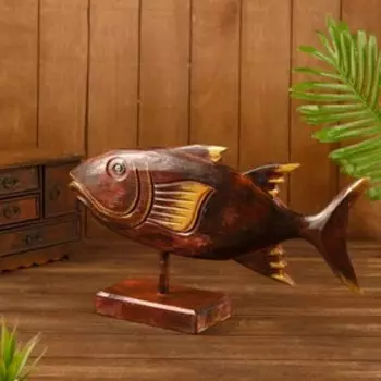 Сувенир на подставке "Рыба" дерево 50х10,5х30 см