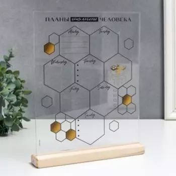 Сувенир настольный "Планер: "Планы гениального человека"+маркер, 20х25 см