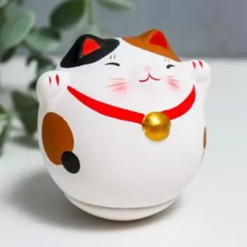 Сувенир неваляшка керамика "Манэки-нэко - пузанчик" МИКС 7,5х7х7,6 см