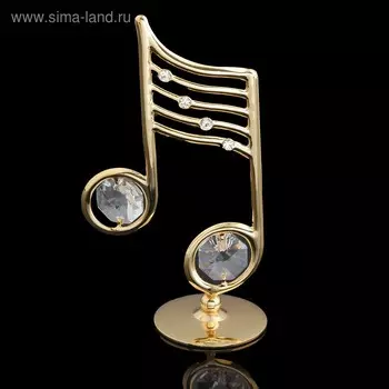 Фигурка металл «Ноты», 5.53.29 см, с кристаллами