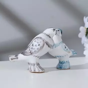 Сувенир "Парочка-голуби", ярославская майолика, h=7 см