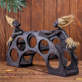 Подставка под бутылки "Аборигены на мосту" 32х60х15 см