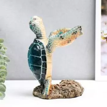 Сувенир подставка под бутылку полистоун "Морская черепаха" 19,5х12,5х12 см