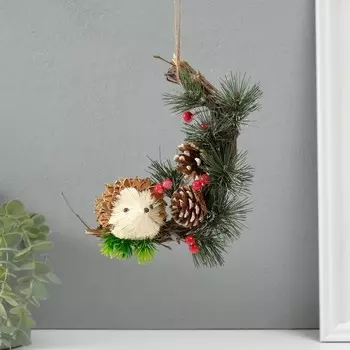 Фигурка-подвеска «Ёжик с шишечками», ёлочная игрушка, 8.51516 см