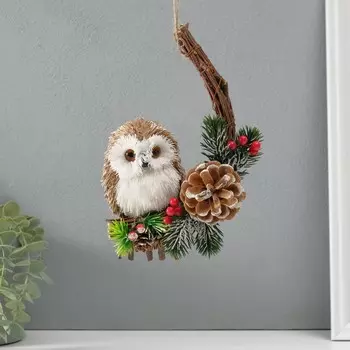 Фигурка подвеска «Совёнок с шишкой», 8.51319 см
