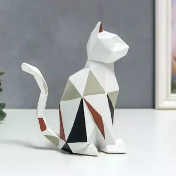 Сувенир полистоун 3D "Кошка" оттенки осени 19х8х16 см