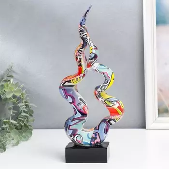 Сувенир полистоун "Абстракция. Кривая линия" граффити 35х6,5х14 см