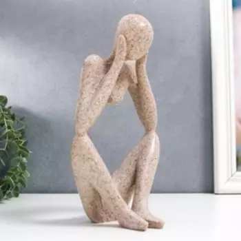 Фигурка полистоун «Абстракция: ничего не слышу», песочный, 2513 см