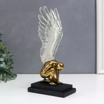 Сувенир полистоун, акрил "Ангел - преклонение" 25,5х11х17 см