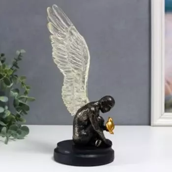 Сувенир полистоун, акрил "Ангел с голубем" 25,5х11х17 см