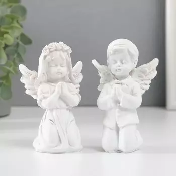 Сувенир полистоун "Ангел-дитя на коленях" МИКС 5,2х7х11 см