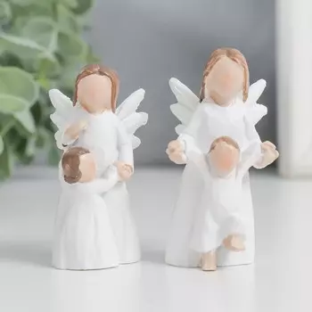 Сувенир полистоун "Ангел и дитя" МИКС 3,3х3х6,5 см