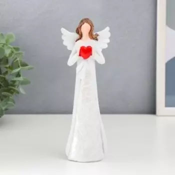 Сувенир полистоун "Безликий ангел, платье в узорах и накидке" МИКС 20 см