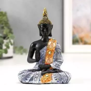 Сувенир полистоун "Будда в цветной тоге с узорами" МИКС 16х11х6 см