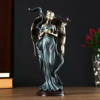 Сувенир полистоун "Девушка-ангел с голубем в руках" 30,5х15,5х9,7 см