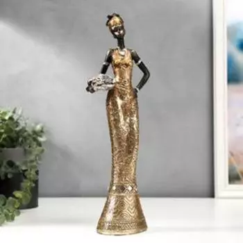 Сувенир полистоун "Девушка из Африки" МИКС 35,7х9,7х7 см