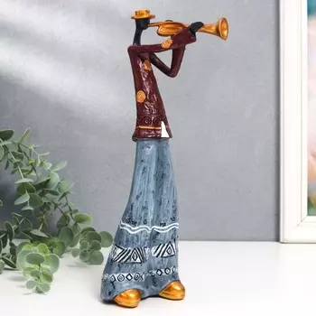 Сувенир полистоун "Джазмен - труба" 26,5х7,5х6 см