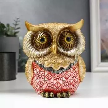 Сувенир полистоун "Филин с геометрическими рисунками" МИКС 15х13х9,5 см