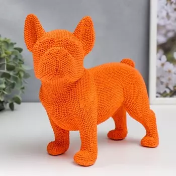 Сувенир полистоун "Французский бульдог оранж" барашковый стоит 19х9х19,5 см