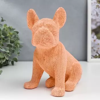 Сувенир полистоун "Французский бульдог персик" барашковый сидит 19,5х12х16 см