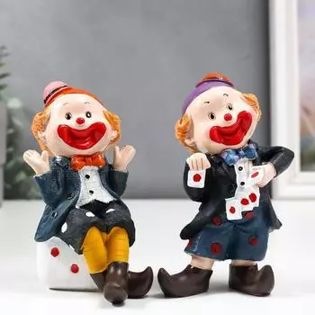 Сувенир полистоун "Клоун в синем костюме" МИКС 14х7,5х5 см