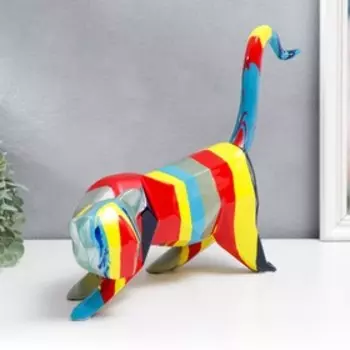 Сувенир полистоун "Кот" подтёки краски 27х12х44 см