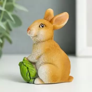 Сувенир полистоун "Кролик с овощем" МИКС 5х3,5х7 см