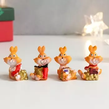 Сувенир полистоун "Кролик - трудоголик" МИКС 2,3х2,8х4 см