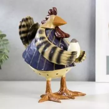 Сувенир полистоун "Курица в сарафане, с яйцом" 20,5х18,5х13,5 см