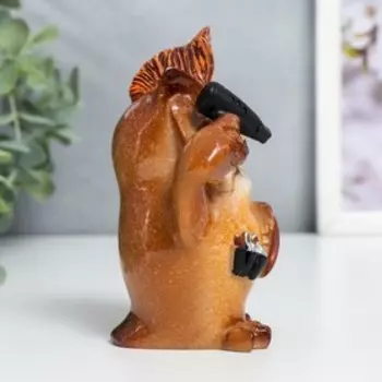 Сувенир полистоун лак "Филин - Парикмахер-стилист" 11,2х6х8 см