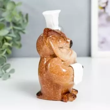 Сувенир полистоун лак "Филин - Шеф-повар" 11х6х9,5 см