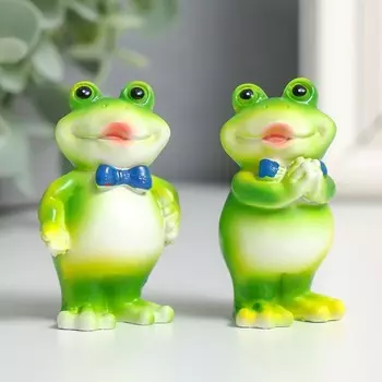 Сувенир полистоун "Лягушонок в бабочке" МИКС 3х2,5х5,5 см