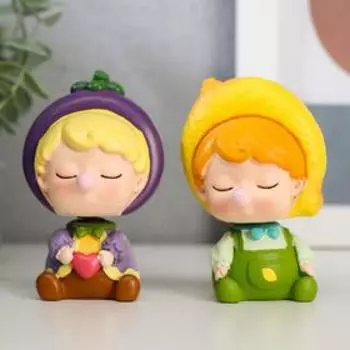 Сувенир полистоун "Малыш-фруктик" пружинка МИКС 7,5х4,8х4,2 см