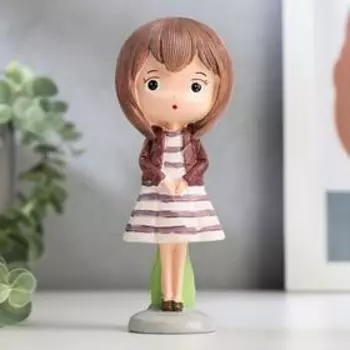 Сувенир полистоун "Малыш/Малышка в полосатом наряде" МИКС 14,7х5,7х4,5 см