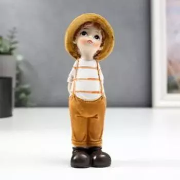 Сувенир полистоун "Малыш/Малышка в соломенной шляпке " МИКС 16х5х4 см