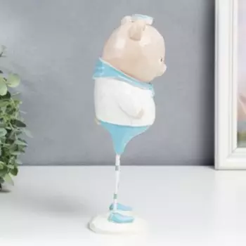 Сувенир полистоун "Мишка-морячок на длинных ножках" 25х9,5 см