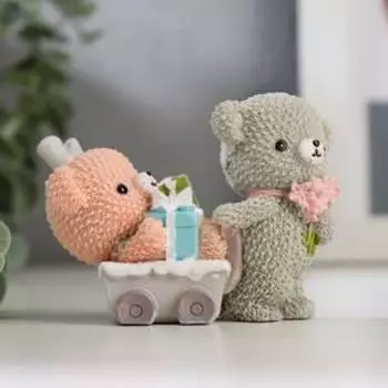 Сувенир полистоун "Мишки-малыши" МИКС 5,5х7,5х4 см