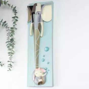 Сувенир полистоун настенный декор "Слон и детёныш" 47,5х6х14,5 см