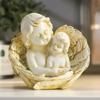 Сувенир полистоун "Объятия ангелов" беж МИКС 11х12х7,5 см