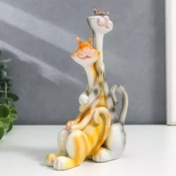 Сувенир полистоун обнимашки "Кот и кошка - доверие" 16,5 см