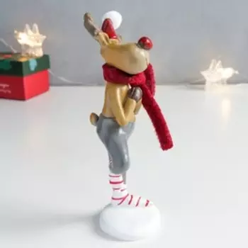 Сувенир полистоун "Олень - йог. Врикшасана" 7,7х5х16,5 см