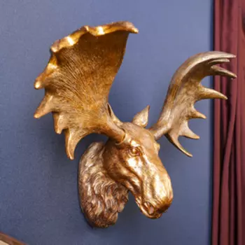 Сувенир полистоун панно "Лось" 29х42,5х22,5 см