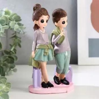 Сувенир полистоун "Парочка модников" набор 2 шт 16,5х5,3х7,4 см
